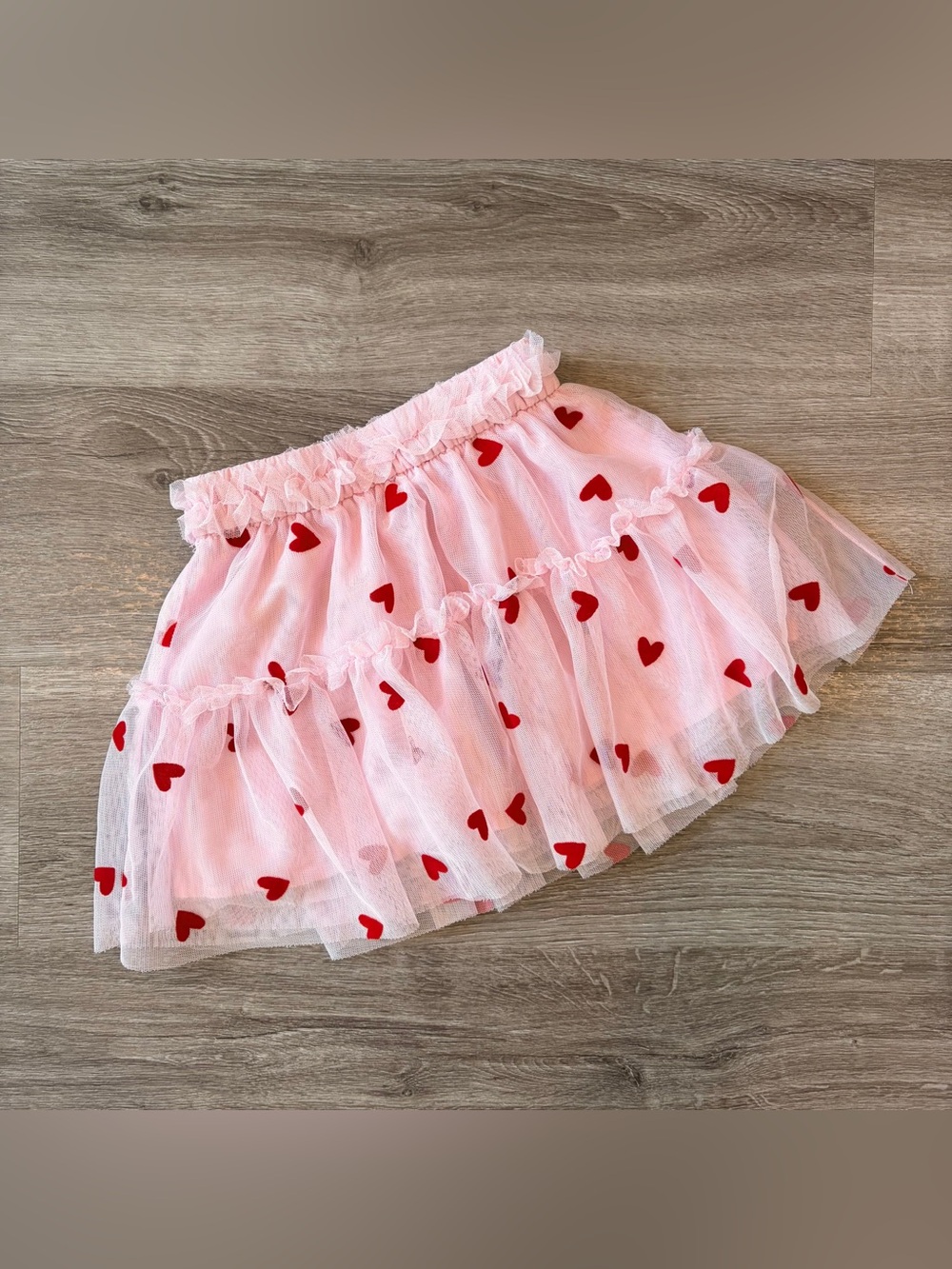 Cat & Jack toddler girls heart print Valentine's Day skirt